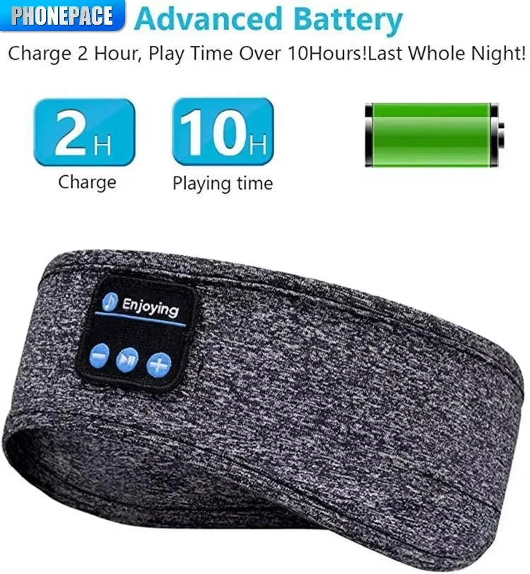 HOMEFISH BT auriculares deportivos diadema para dormir auriculares inalámbricos elásticos música máscara de ojos auriculares inalámbricos con Bluetooth diadema