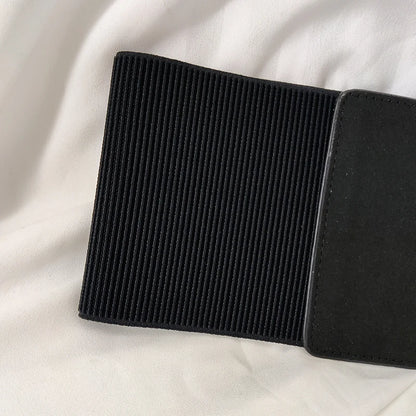 Cinturones elásticos anchos de diseñador a la moda para mujer, vestido femenino de alta calidad, cinturón de corsé negro, fajas elásticas