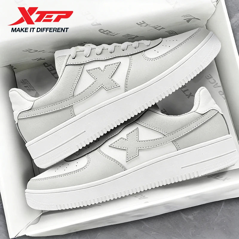 Xtep zapatos de skate para Mujer y hombres moda estilo callejero moda baja suela gruesa durabilidad cómodo zapato.
