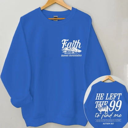 Sudaderas con diseño religioso para hombres y mujeres, con la frase 'Él dejó las 99 para encontrarme', jersey gráfico, regalo de fe religiosa para cristianos, top con cuello redondo.