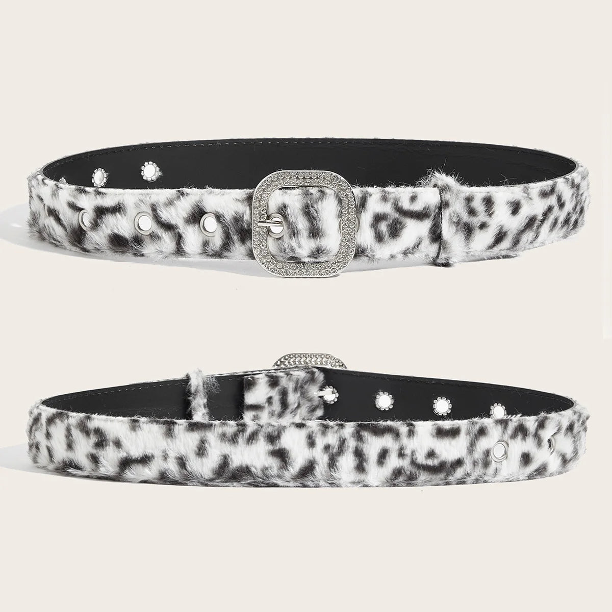 Cinturones góticos Y2K para mujer, pretina de piel de Animal vívida Artificial a la moda, accesorios Punk de Hip hop, pretina vaquera rosa para invierno.