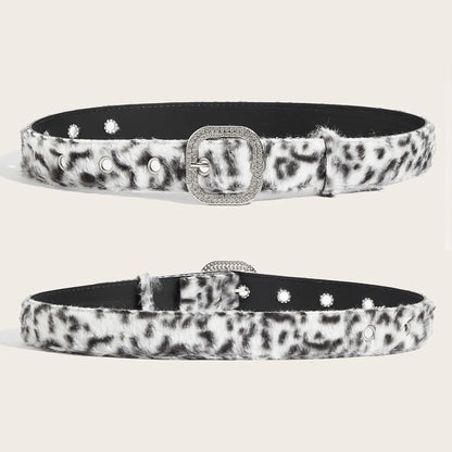 Cinturones góticos Y2K para mujer, pretina de piel de Animal vívida Artificial a la moda, accesorios Punk de Hip hop, pretina vaquera rosa para invierno.