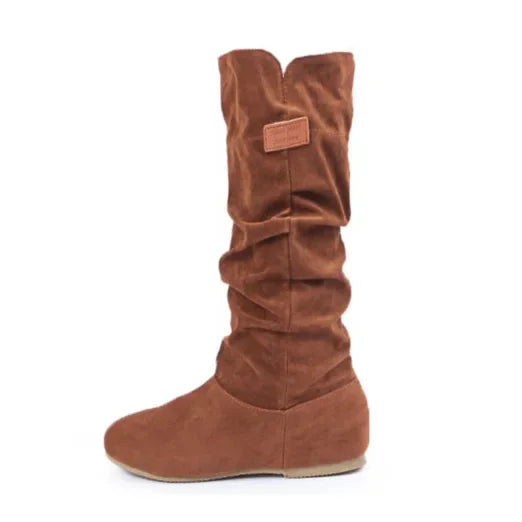 Botas de nieve de tubo medio para mujer, zapatos de mujer de talla grande con gancho de hilo de algodón hueco, encaje esmerilado, novedad.