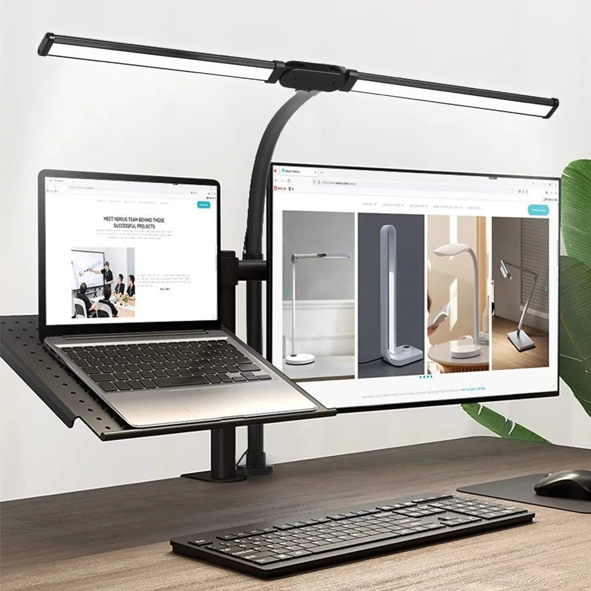 Lámpara de escritorio con Clip Led de un solo cabezal, lámparas de mesa de ordenador regulables, Monitor, luz de arquitecto, lámpara de mesa para luces de lectura de oficina