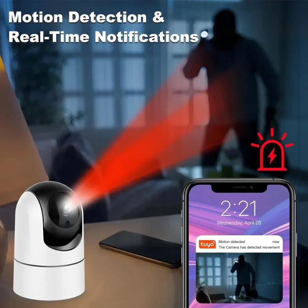 Cámara IP Tuya 5G WiFi para interiores, cámara de vigilancia de seguridad inalámbrica de 6MP, seguimiento automático, Monitor de bebé, visión nocturna IR, cámara con Zoom 6x