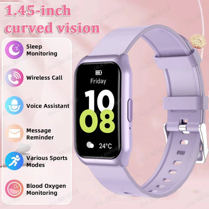 Para mujeres hombres reloj inteligente pantalla AMOLED salud monitoreo del ritmo cardíaco Bluetooth llamada IP68 impermeable deporte al aire libre pulsera inteligente