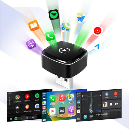 Nuevo adaptador 2 en 1 Mini CarPlay Box con cable a CarPlay inalámbrico Android Auto Smart Box Bluetooth conectar Plug & Play para 98% de coches