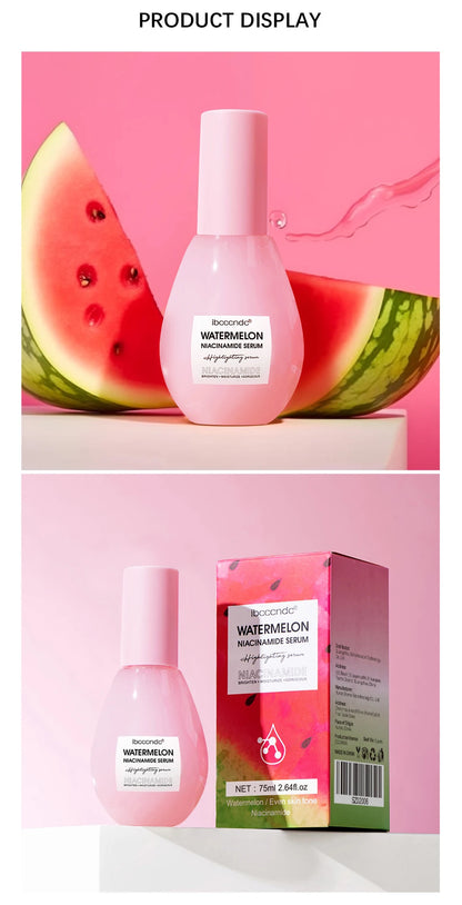 Nuevo Suero de gotas de rocío de niacinamida que brilla en sandía, crema de imprimación de maquillaje, suero Facial ligero y brillo líquido de imprimación
