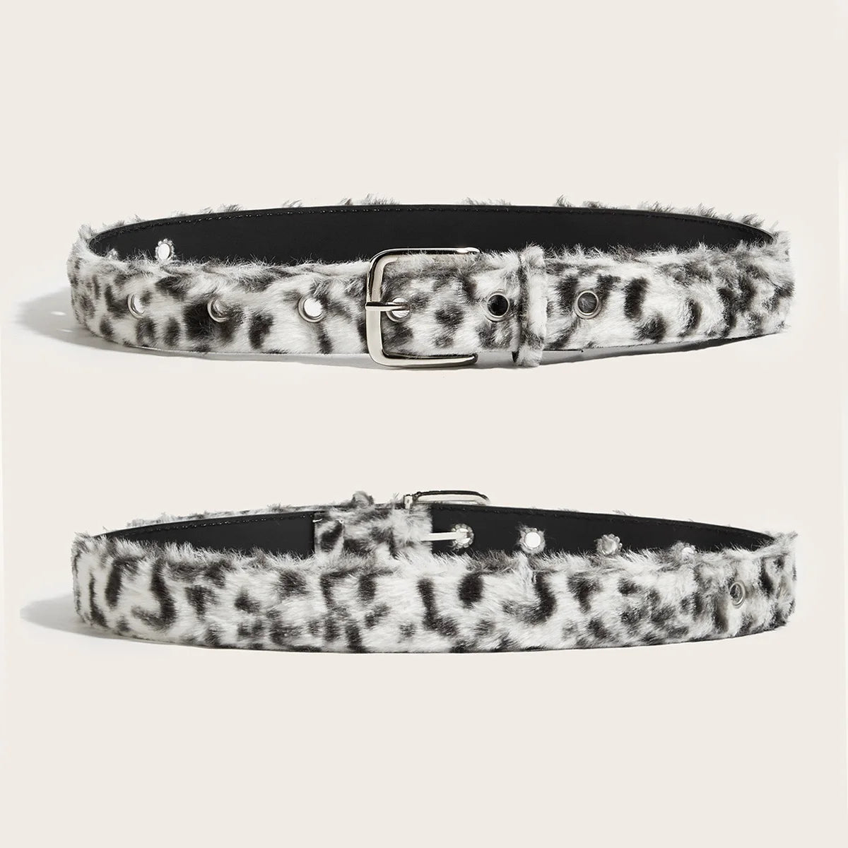 Cinturones góticos Y2K para mujer, pretina de piel de Animal vívida Artificial a la moda, accesorios Punk de Hip hop, pretina vaquera rosa para invierno.