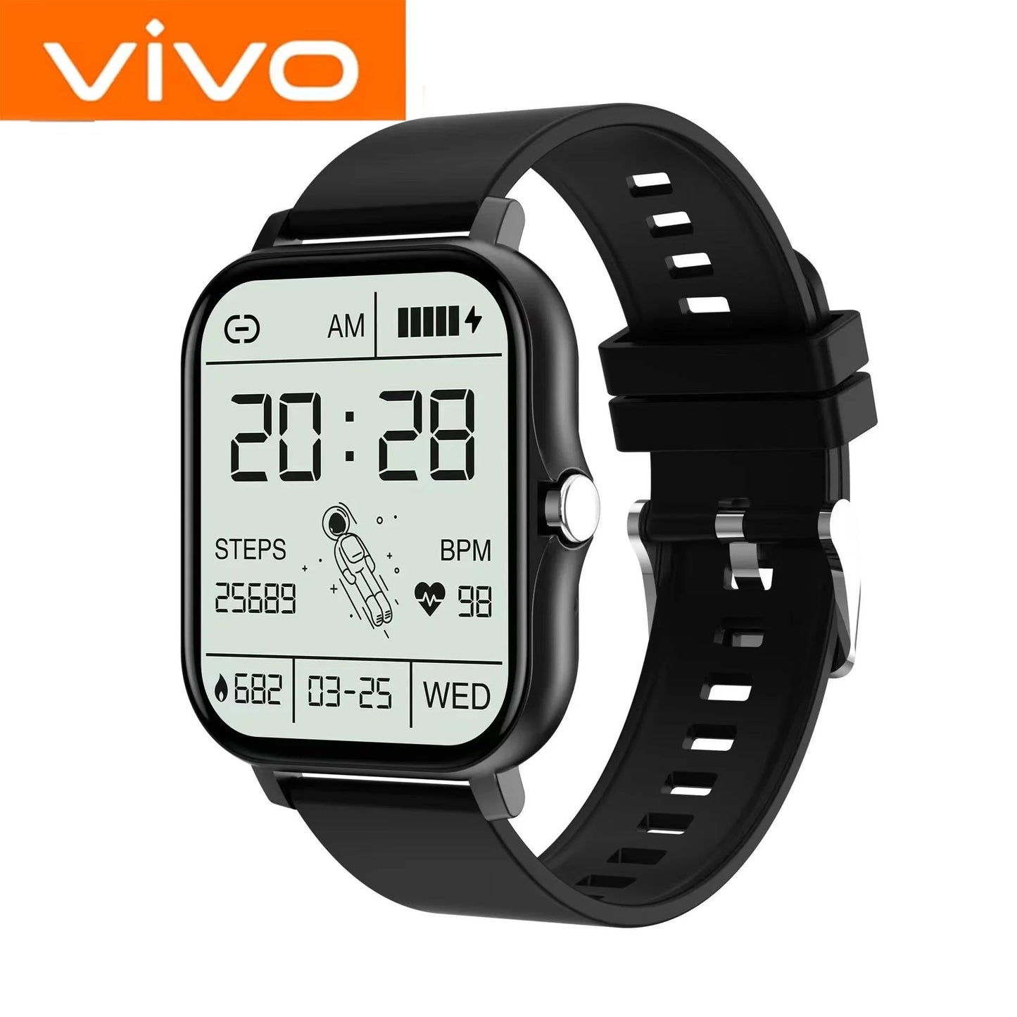 Reloj Inteligente VIVO para Android y iPhone, Pantalla HD de 2.01 Pulgadas, Responde y Realiza Llamadas, Vista Previa de Mensajes, Modos Deportivos, Esfera Personalizable, Pronóstico del Tiempo