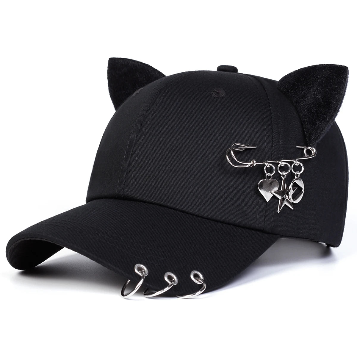 Gorra de Béisbol Unisex con Orejas de Gato, Ajustable, Casual, para Primavera y Otoño, Protección Solar, Gorra Deportiva