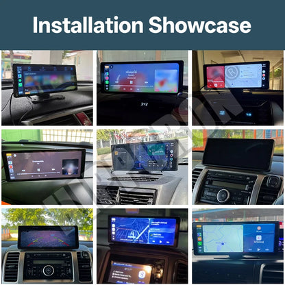 Reproductor de vídeo Multimedia con Radio para espejo de coche de 10,26 pulgadas, pantalla Universal inalámbrica Carplay Android Auto con Bluetooth AUX USB