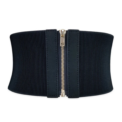 Cinturones elásticos anchos de diseñador a la moda para mujer, vestido femenino de alta calidad, cinturón de corsé negro, fajas elásticas