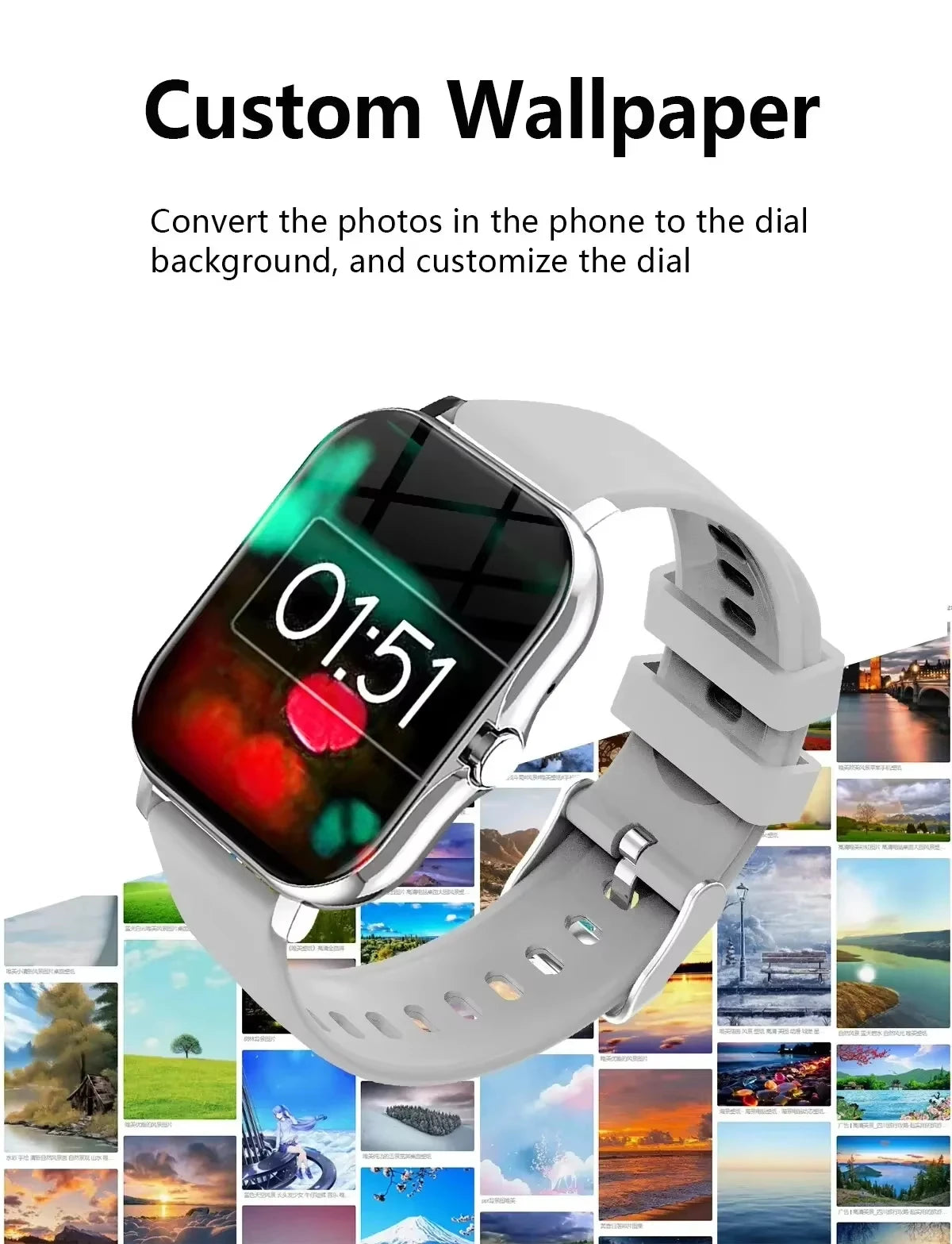 Reloj Inteligente VIVO para Android y iPhone, Pantalla HD de 2.01 Pulgadas, Responde y Realiza Llamadas, Vista Previa de Mensajes, Modos Deportivos, Esfera Personalizable, Pronóstico del Tiempo