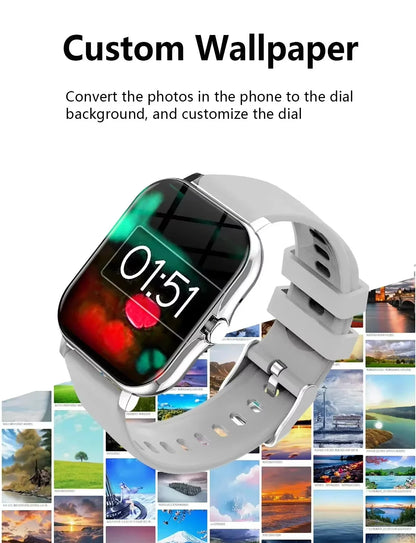 Reloj Inteligente VIVO para Android y iPhone, Pantalla HD de 2.01 Pulgadas, Responde y Realiza Llamadas, Vista Previa de Mensajes, Modos Deportivos, Esfera Personalizable, Pronóstico del Tiempo