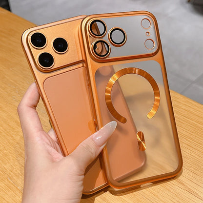 Funda magnética translúcida mate de lujo para iPhone 17 Pro Max 17Pro 17 Air, fundas protectora para cámara de carga inalámbrica Magsafe, funda para iphone 17 pro max