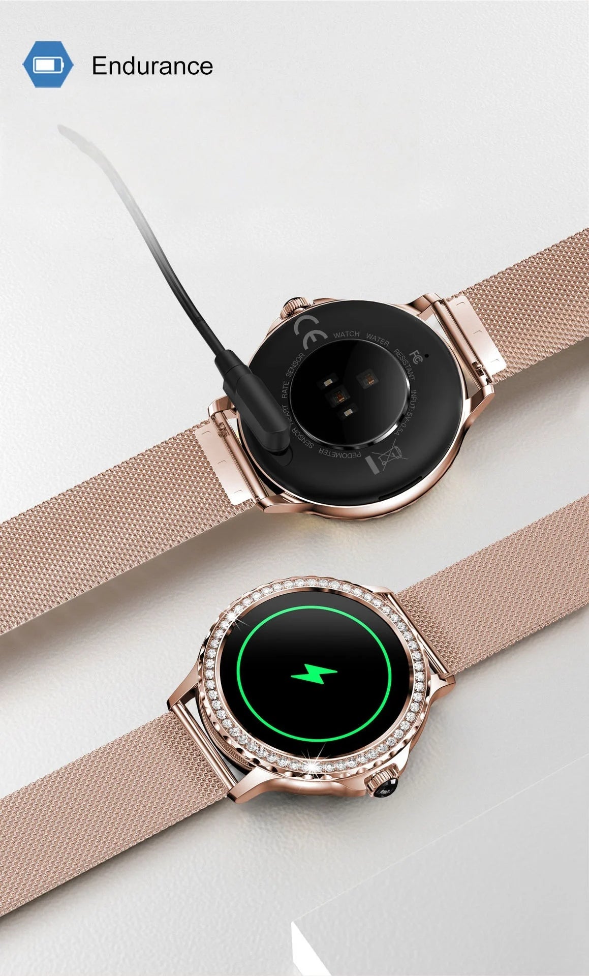 NX19 Fashion Smart Watch for Women Bluetooth Call Smart Sports Bracelet IP68 Diamond Waterproof Watch