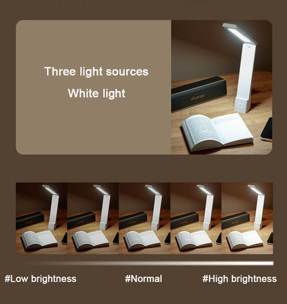 Lámpara de escritorio Led, luces de mesa plegables con carga y taponamiento, protección ocular, lámpara de escritorio de aprendizaje, accesorio de iluminación para dormitorio y mesita de noche