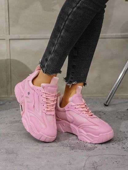 Zapatos De plataforma De verano para Mujer, Zapatos deportivos informales, versátiles, De fondo suave, transpirables, para correr, Zapatos De Mujer
