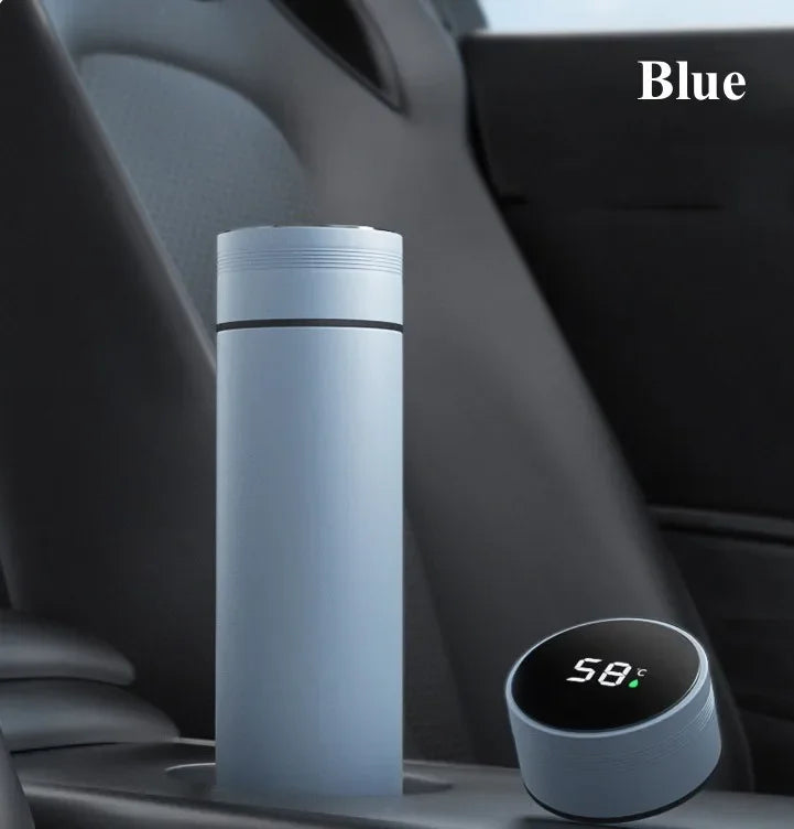 Taza Termo con pantalla de temperatura de 500ML, botella Termo dividida de acero inoxidable, taza aislada al vacío para exteriores, regalo del Día del Padre