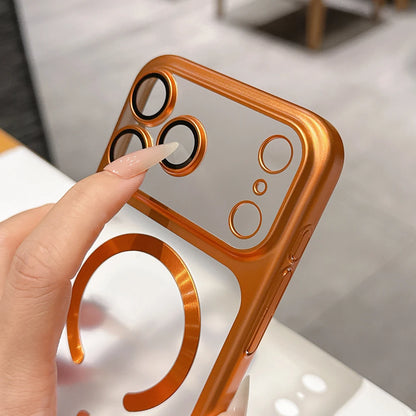 Funda magnética translúcida mate de lujo para iPhone 17 Pro Max 17Pro 17 Air, fundas protectora para cámara de carga inalámbrica Magsafe, funda para iphone 17 pro max