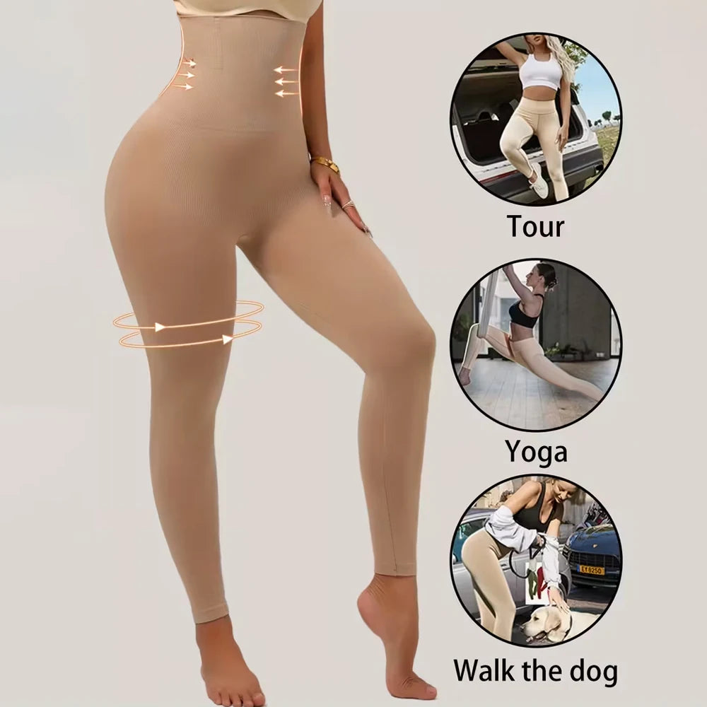 Leggings de cintura alta moldeadores, control de abdomen, compresión, no transparentes, pantalones de yoga suaves para entrenamiento, levantamiento de glúteos, mallas de gimnasio