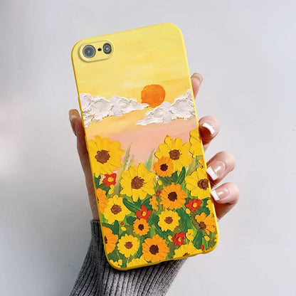 Para iPhone 5 5S Funda lindo oso dibujos animados Rana pintado Funda suave para iPhone SE 2016 2020 2022 SE2 Funda de teléfono de silicona Coque Funda
