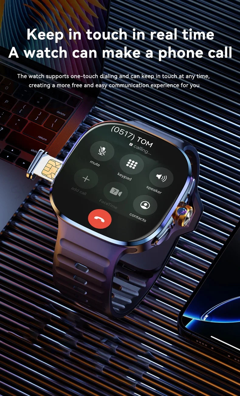 Smartwatch M99 5G with 2.4-inch AMOLED display and 900W rotating camera, with WIFI, GPS, compass, NFC, and Bluetooth. Smartwatch for men and women. ⌚📱✨