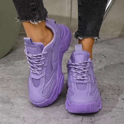Zapatos De plataforma De verano para Mujer, Zapatos deportivos informales, versátiles, De fondo suave, transpirables, para correr, Zapatos De Mujer