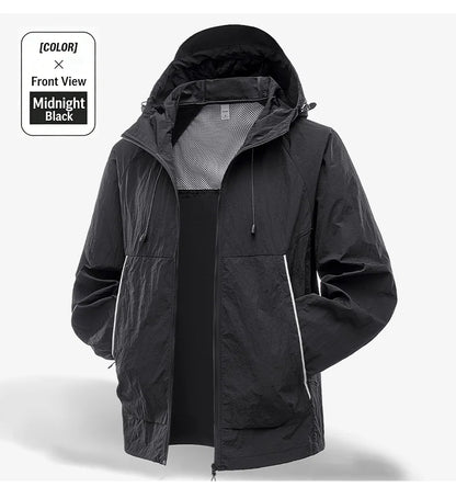 EUMERGX-Chaqueta impermeable para hombre y mujer, cortavientos con protección solar para pesca, escalada, senderismo, abrigo ligero para lluvia, unisex, para verano