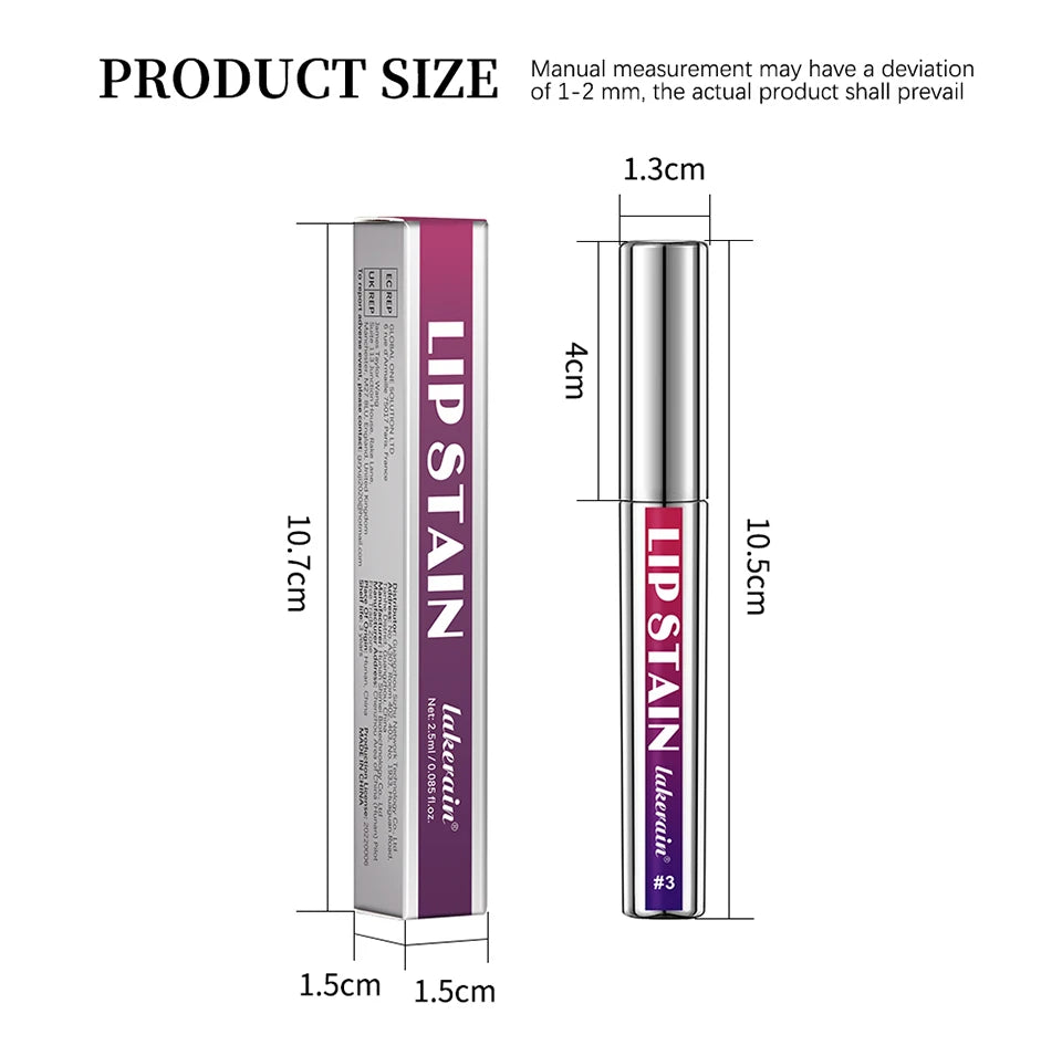 Long-lasting Waterproof Pink Lip Tint, Transfer-Proof Non-Stick Cup, Natural Lip Stain, Women's Cosmetics