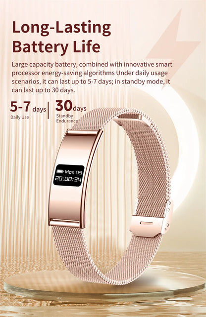 Pulsera inteligente para hombres y mujeres, Monitor de ritmo cardíaco durante el sueño, banda inteligente de salud, rastreador de actividad/deporte resistente al agua, reloj inteligente para Android iOS