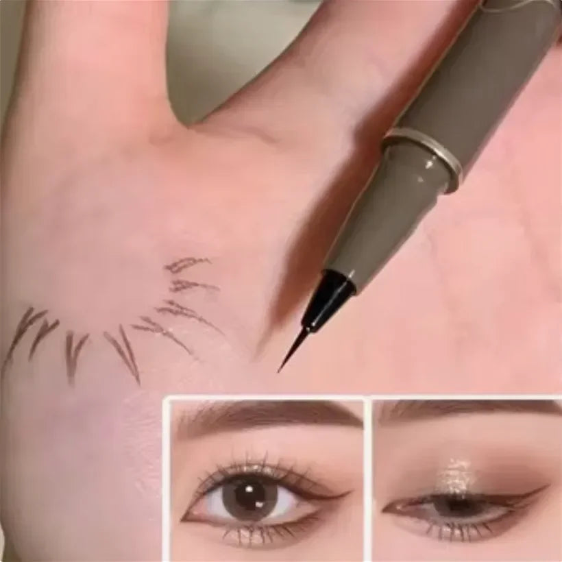 Regalos navideños para niñas, lápiz delineador de ojos suave y muy fino, lápiz delineador de ojos resistente al agua de secado rápido de larga duración, adecuado para principiantes