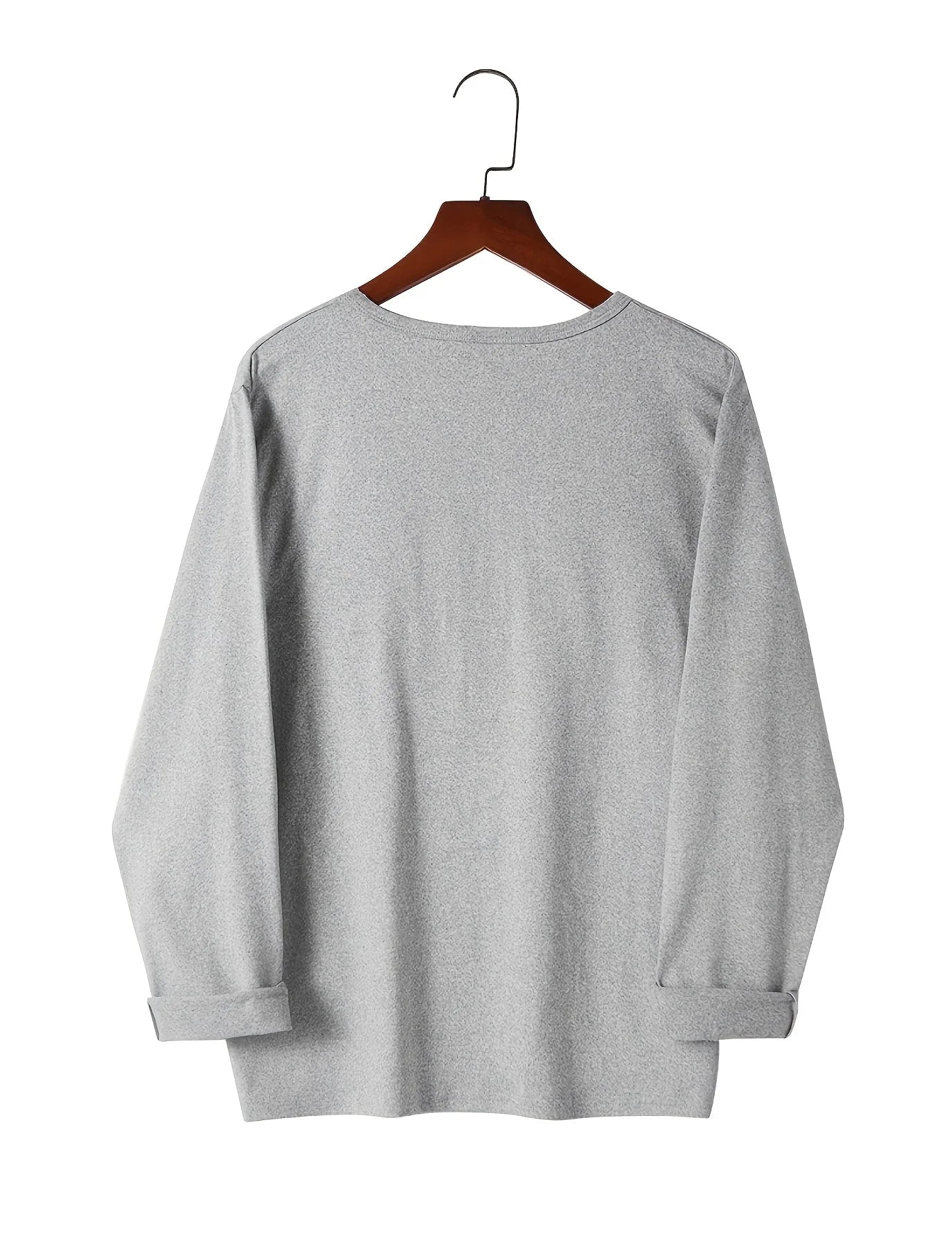 Camiseta holgada informal de algodón 100% para primavera y otoño para mujer, camiseta de manga larga con cuello redondo y estampado.