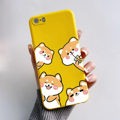 Para iPhone 5 5S Funda lindo oso dibujos animados Rana pintado Funda suave para iPhone SE 2016 2020 2022 SE2 Funda de teléfono de silicona Coque Funda