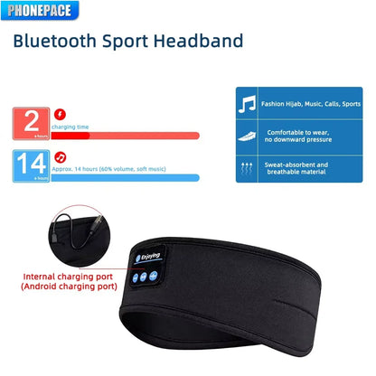 HOMEFISH BT auriculares deportivos diadema para dormir auriculares inalámbricos elásticos música máscara de ojos auriculares inalámbricos con Bluetooth diadema