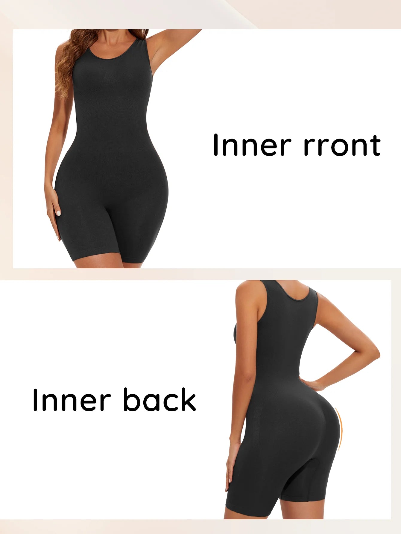 POKARLA Bodysuits sexys de cobertura total, faja moldeadora de muslos, mono moldeador de hombros anchos, faja sin costuras, adelgazante.