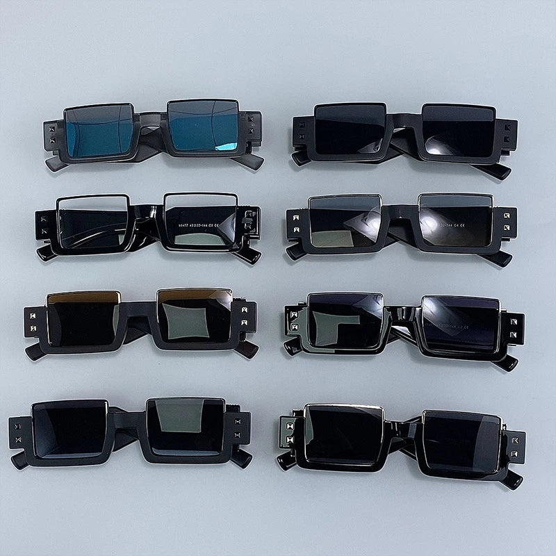 Gafas de sol cuadradas Punk Y2K 2026 marca de lujo, gafas de sol Retro Steampunk para mujer, gafas de sol para exterior UV400