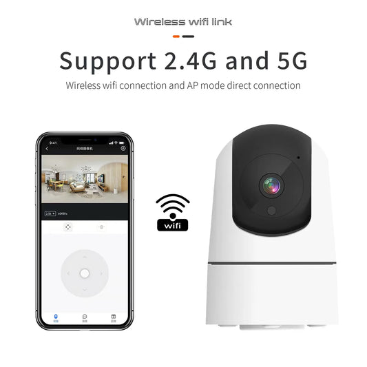 Cámara IP Tuya 5G WiFi para interiores, cámara de vigilancia de seguridad inalámbrica de 6MP, seguimiento automático, Monitor de bebé, visión nocturna IR, cámara con Zoom 6x