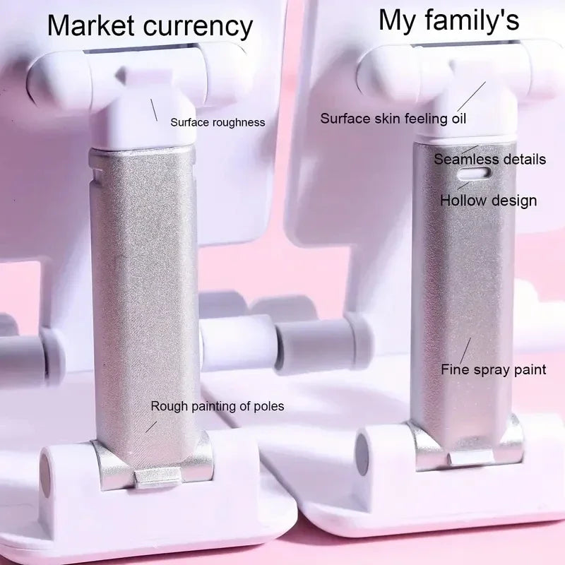 Desk Phone Holder for iPhone, iPad, Xiaomi, Adjustable Desktop Tablet Stand, Universal Mobile Phone Holder