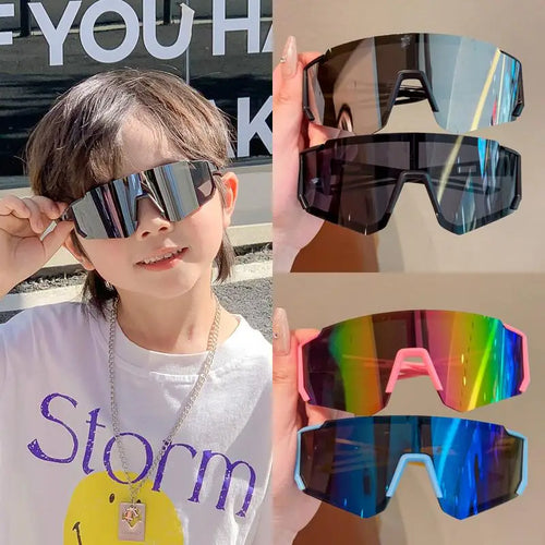 Gafas de ciclismo para niños, gafas para montar para niños y niñas, gafas a prueba de viento a la moda para exteriores, gafas resistentes a los rayos UV