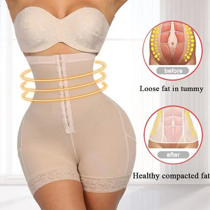 Colombian butt lifter girdles, high-waist shapewear, tummy control panties, waist trainer, body shaper, slimming wrap, flat belly