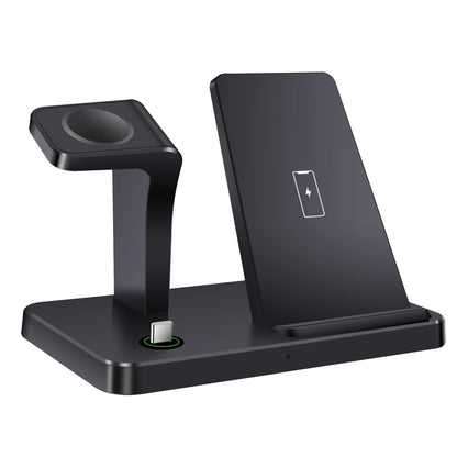 Cargador inalámbrico 3 en 1 para iPhone 16, 15, 14, 13, 12 Pro Max, estación de carga rápida para iWatch 10, 9, 8, Airpods 3, soporte de inducción