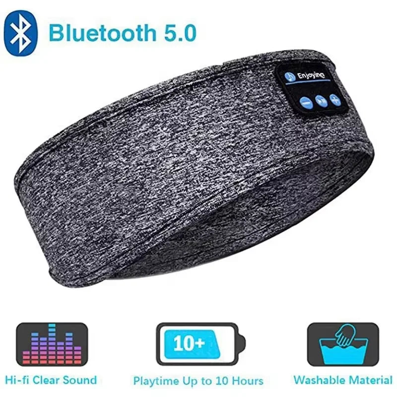 HOMEFISH BT auriculares deportivos diadema para dormir auriculares inalámbricos elásticos música máscara de ojos auriculares inalámbricos con Bluetooth diadema