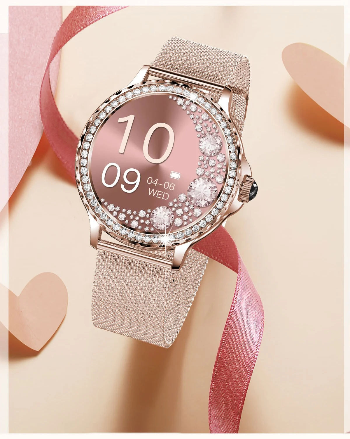 NX19 Fashion Smart Watch for Women Bluetooth Call Smart Sports Bracelet IP68 Diamond Waterproof Watch