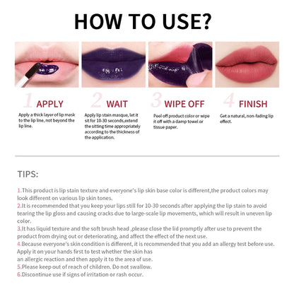 Long-lasting Waterproof Pink Lip Tint, Transfer-Proof Non-Stick Cup, Natural Lip Stain, Women's Cosmetics