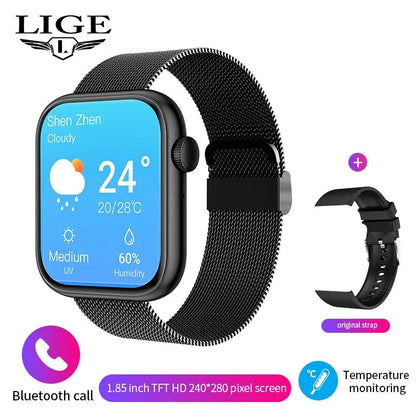 Reloj inteligente LIGE para Mujer, pantalla completamente táctil, llamada Bluetooth, relojes impermeables, rastreador deportivo de Fitness, Reloj inteligente para Mujer