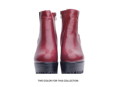 Botas de tacón cuadrado para Mujer, Zapatos con plataforma, de cuero PU, hasta el muslo, para motocicleta