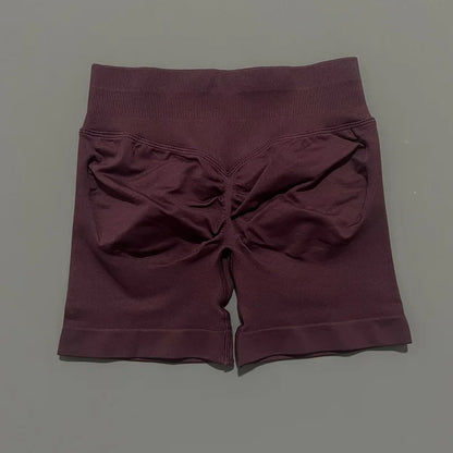 Shorts Deportivos HISTELLO Impacts de 4.5" para Mujer, Shorts de Ciclismo de Cintura Baja, Shorts de Gimnasio, Leggings de Yoga sin Costuras con Efecto Push-Up