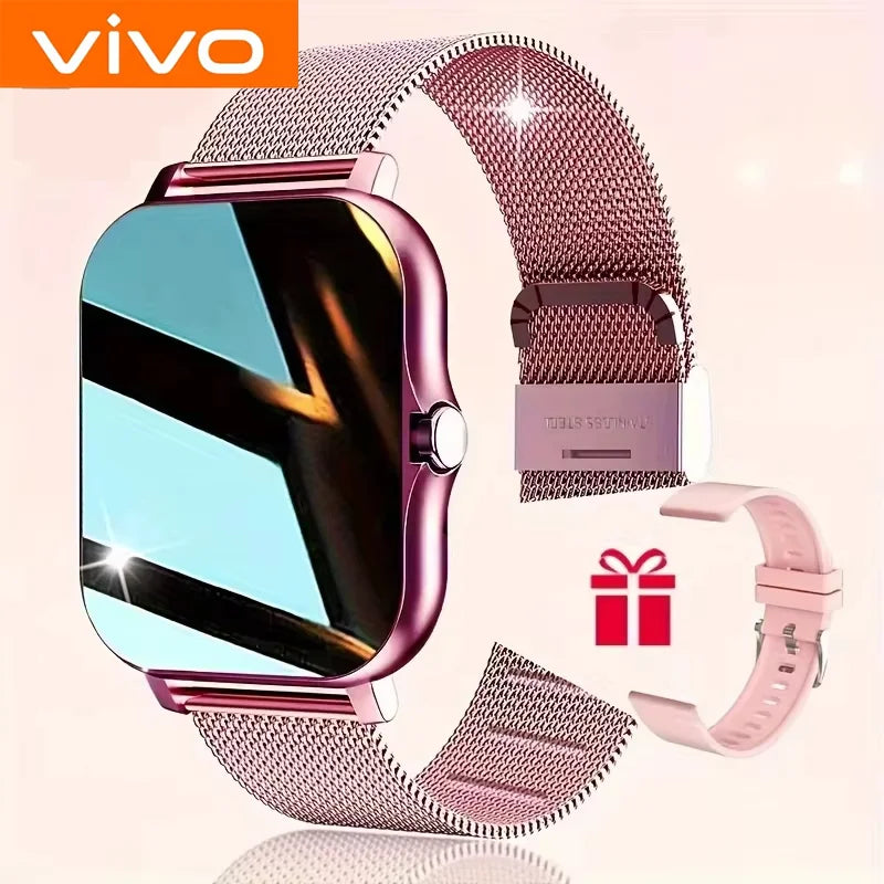 Reloj Inteligente VIVO para Android y iPhone, Pantalla HD de 2.01 Pulgadas, Responde y Realiza Llamadas, Vista Previa de Mensajes, Modos Deportivos, Esfera Personalizable, Pronóstico del Tiempo